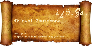 Árvai Zsuzsanna névjegykártya
